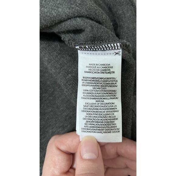 Polo Ralph Lauren Men’s Gray Quarter-zip Pullover Sweater Purple Embroidered L - Picture 5 of 6